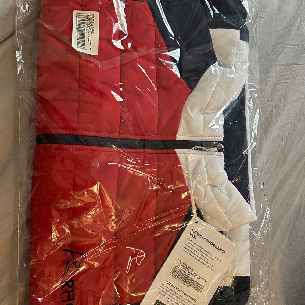 Rhoback Red, White, and Navy Men's Vest NWT - Picture 3 of 3